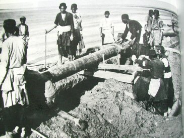 Bakhtiari workers laying oil pipeline for Anglo-Persian Oil Company