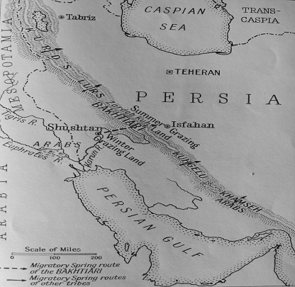 Migration Route of Bakhtiaris